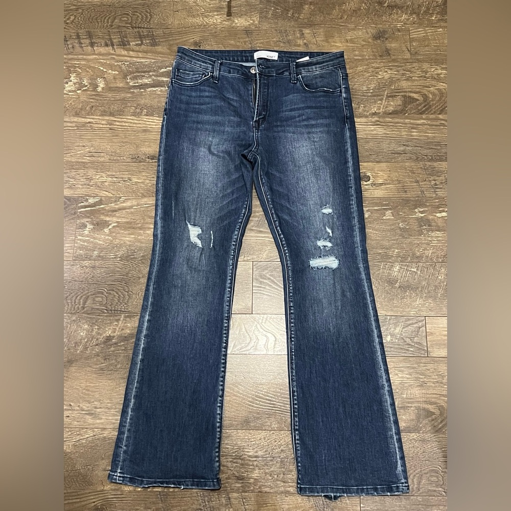 Distressed Blue Jeans